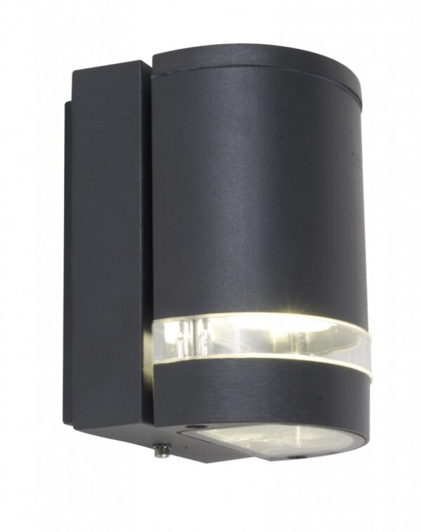Lutec Focus GU10-Buitenwandlamp (zwart)