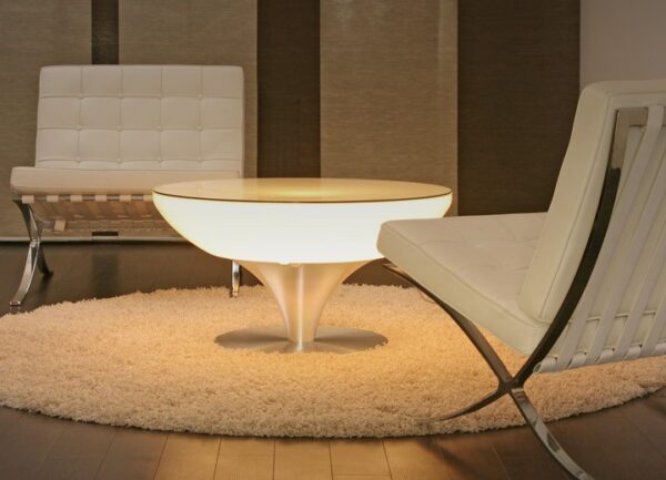 Moree Lounge Table 45 Wit Verlicht