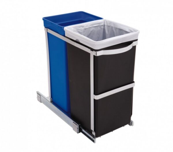 Simplehuman Afvalemmer Pull Put Inbouw 20+15 liter
